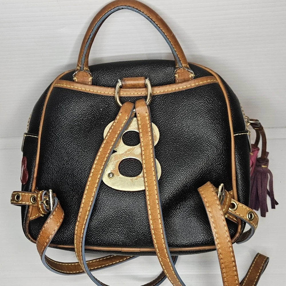 Y2K Dooney&Bourke Square Backpack Purse ,Graffiti Charms, Lindsay Lohan Vintage.